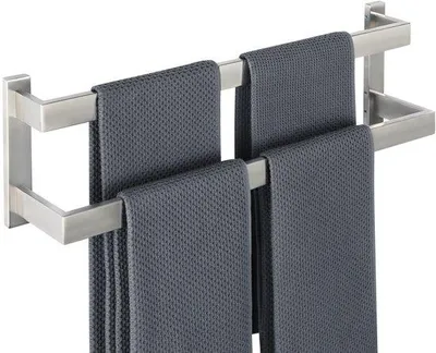 Produktbild von Doppelhandtuchhalter für Badezimmer, Wandmontage, Edelstahl, 60CM
