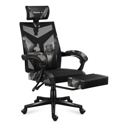Zdjęcie produktu dla Huzaro Combat 5.0 | Krzesło gamingowe Ergonomiczne krzesło biurowe Krzesło PC | Podnóżek Regulowany zagłówek do 140 kg Kąt nachylenia 90-140° | Kamuflaż