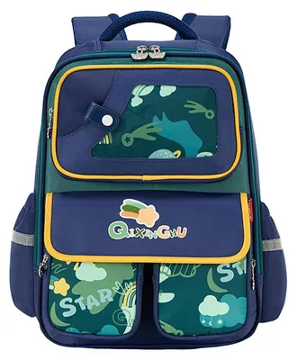 Immagine prodotto di Zaino per ragazzi, ergonomico, per le classi da 1ª a 5ª, verde, ultraleggero, riflettente e impermeabile