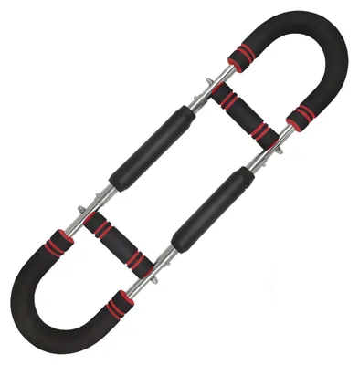 Zdjęcie produktu dla Twister Armtrainer - Trening siły ramion - Urządzenie w kształcie litery U - Regulowany opór 30–50 kg - 3 poziomy - Antypoślizgowe uchwyty z pianki - Trening siły ramion - Czerwony
