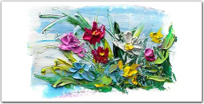 Produktbild von Coloray Bild aus Leinwand 140x70 Leinwand Dekoration - Malerei Blumen