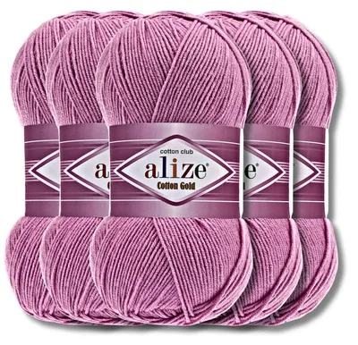Produktbild von Alize 5x 100g Baumwolle Gold Wolle, Uni, Häkeln, Stricken (98)