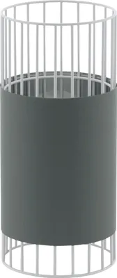Produktbild von EGLO Tischlampe Norumbega, Nachttisch, Stahl, Textil in weiss, grau E27 Fassung