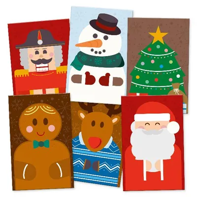 Produktbild von itenga 24 x Geschenkkarten Weihnachtsbande (Visitenkartengröße)