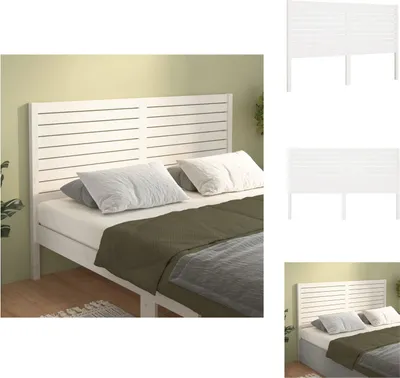 Produktbild von vidaXL Kopfteil Weiß 206x4x100 cm Massivholz Kiefer -  Kopf- & Fußenden