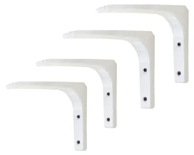 Imagen del producto de Juego de 4 soportes metálicos para estantes