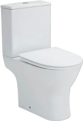 Produktbild von WC-Kombination Set Paros Tiefspüler ohne Spülrand weiß glänzend mit WC-Sitz 1271849