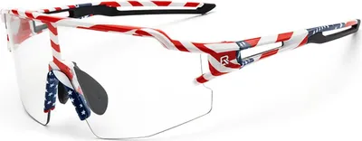 Obrázok produktu pre Cyklistické fotochromatické okuliare Rockbros s UV ochranou a korekčnou vložkou 14120008002 - vzor Usa - biele