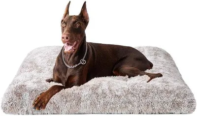 Produktbild von XXL Wasbares Hundekissen Braun 120x90cm Plüsch Antirutsch