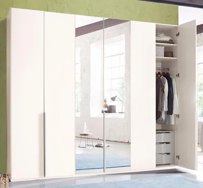 Produktbild von Kleiderschrank Schlafzimmer Schrank New York weiß 270cm 6-türig