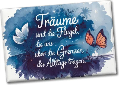 Produktbild von Schmetterling - Träume sind Flügel - Souvenir Souvenir Magnet