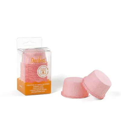 Produktbild von Decora Zerknitterte Muffinschalen, Cupcake-/Muffin-Cups, Rund, 220 °C, Pink, Papier, 35 mm