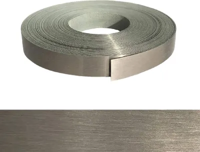 Produktbild von Kantenumleimer ABS 22mm x 2m mit Schmelzkleber in echt Edelstahl gebürstet