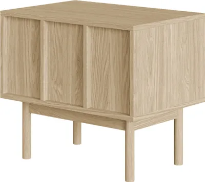 Produktbild von Selsey Neksto - Nachttisch mit Schublade, Eichenholzoptik, 58 cm