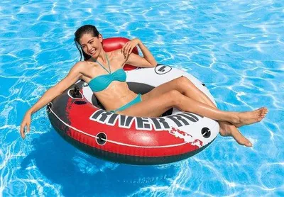 Immagine prodotto di Gommone gonfiabile da fiume Gioco acquatico con biciclette rosse Oasi galleggiante