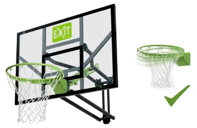 Image de EXIT Galaxy Panneau de Basket – avec Anneau Dunk & Filet – Fixation Murale – Extérieur