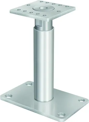 A product shot of a metal post support.