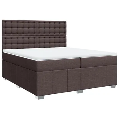Produktbild von Boxspringbett mit Matratze Dunkelbraun 200x200 cm Stoff