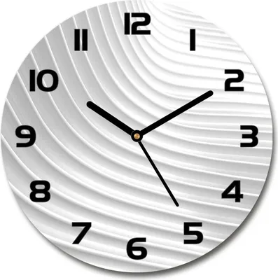 Produktbild von Wanduhr aus Glas 30fi Glasbild Glasuhr Gehärtetes Glas - schwarze-zeiger - Abstraction lines