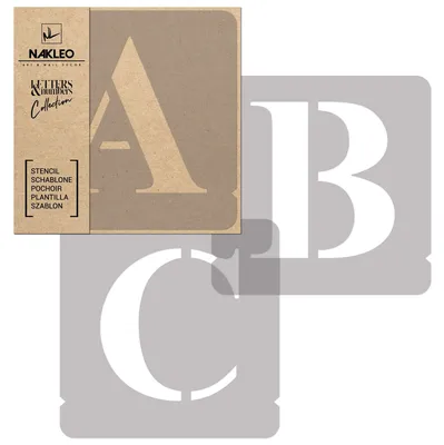 Produktbild von Schablonensatz – 42 Buchstaben und Zahlen