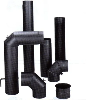 Produktbild von BERTRAMS Kamin-Anschluss-Set Ø150mm schwarz 3teilig