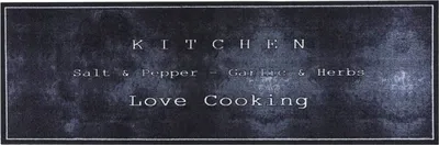 MD Entree Küchenmatte Cook&Wash 50x150cm love cooking black