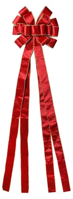 Image de Clayre & Eef Noeud décoratif 33x135 cm Rouge Synthétique