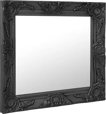 Produktbild von vidaXL Wandspiegel im Barock-Stil 60x60 cm Schwarz