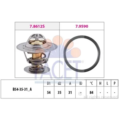 Produktbild von FACET Thermostat Kühlmittel 84°C für VW GOLF III (1H1) GOLF II (19E, 1G1) Polo Coupe (86C, 80) GOLF III Variant (1H5) Polo Schrägheck (86C, 80)