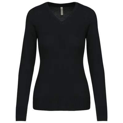 Produktbild von Kariban Damenpullover mit V-Ausschnitt