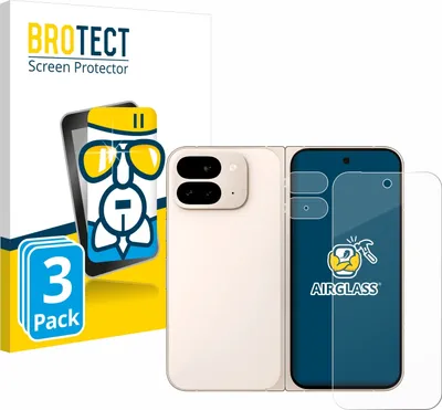 Produktbild von 3x BROTECT Schutzglas für Google Pixel 9 Pro Fold (Display+Kamera) Schutzfolie Panzer Folie Glas Display Schutz klar
