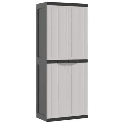 Immagine prodotto di vidaXL Mobile da giardino grigio e nero 65x37x165 cm PP