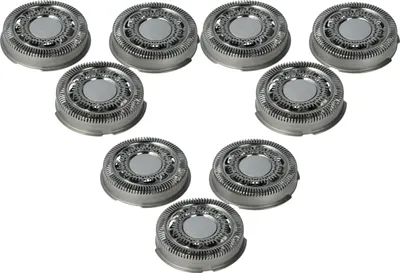 Produktbild von vhbw 9x Ersatz-Scherköpfe kompatibel mit Philips S7510, S7520, S7530, S7550, S7570, S7710, S7720, S7000, S7310, S7320, S7370 Elektrorasierer, Silber
