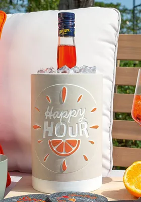 Produktbild von Sekt- Weinkühler zylindrisch Spritztour "Happy Hour"