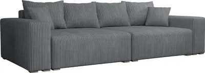 Obrázek produktu pro FEDVE Gauč Pohovka Elstra Rozkládací pohovka Obývací pokoj Funkce spaní Moderní design Šedá (Tilia 90)