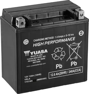 Immagine prodotto di Batteria YUASA YTX14H / YTX14H-BS AGM 12V 12Ah Batteria per moto / Scooter / ATV / Quad, precaricata sigillata senza manutenzione
