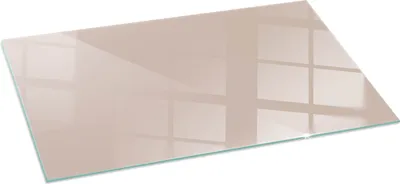 Obrázek produktu pro Skleněná podkladová deska pro 100x50 cm - Krbová deska skleněná - Krbová deska skleněná - Ochranné sklo - Ochranná deska proti jiskrám - Skleněná podkladová deska ohnivzdorná - Ochranná deska proti teplu - Ochranné sklo podkladové - Barva: světle hnědá