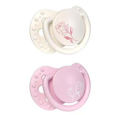Zdjęcie produktu dla LOVI Smoczek silikonowy dynamiczny Classy Petite Rose 0-2 m 2 szt. 22/939girl