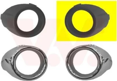 Produktbild von VAN WEZEL Lüftungsgitter Grill Stoßfänger für FORD Fiesta Mk6 Schrägheck (JA8, JR8) mit Loch/Löchern für Nebellampen Schwarz
