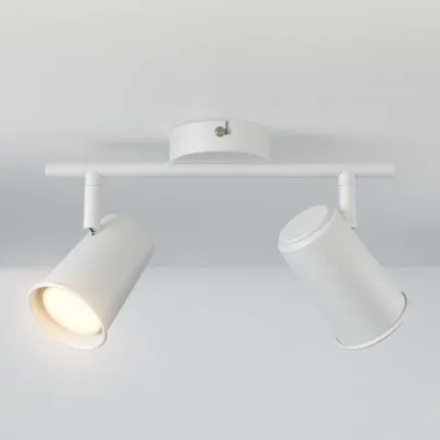 Produktbild von hoftronic LED Deckenleuchte 8W 690 Lumen 2700K 2-flammig Weiß IP20 Schwenkbar