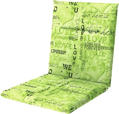 Produktbild von Stuhlauflage 100 x 48 x 5 cm 50 % Baumwolle, 50 % Polyester grün