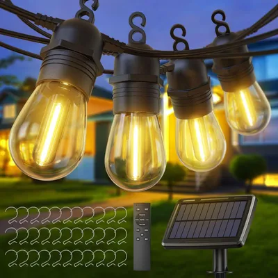 Image de Guirlande lumineuse solaire pour l'extérieur - 31 mètres - Télécommande - Étanchité IP65 - USB-C