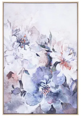 Leinwandbild mit Holzrahmen, Blumen in Rosa, 122,6 x 82,6 cm