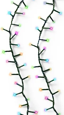 LED Lichterkette Compact Twinkle - 750 soft bunte LED - L: 16m - 8 Funktionen - Timer - Außentrafo