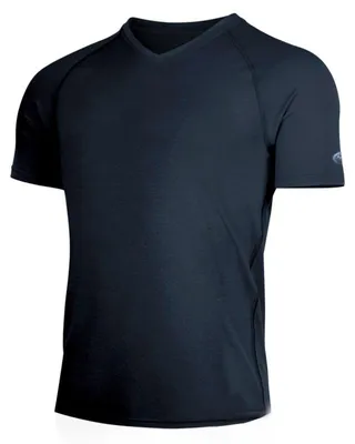 Immagine prodotto di Maglietta da uomo in merino di alta qualità, colore blu, marca V VIDO