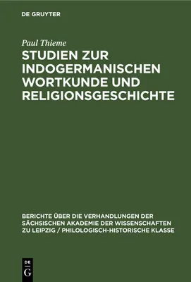 Produktbild von Studien zur indogermanischen Wortkunde und Religionsgeschichte