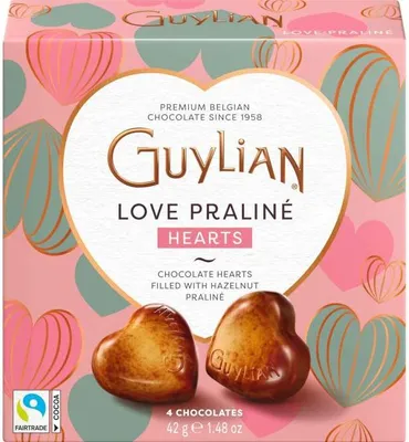 Produktbild von GuyLian Love Praliné Hearts 42g