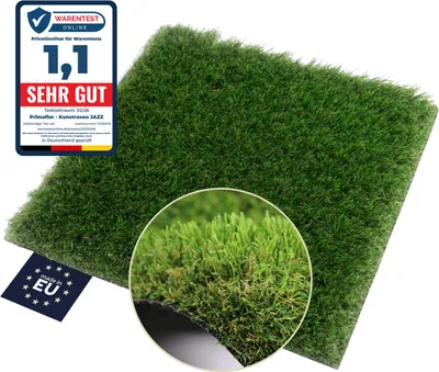 Produktbild von Primaflor Kunstrasen JAZZ - 2,00m x 1,00m - 40mm hoch - Meterware - Wasserdurchlässiger, UV-Stabiler Rollrasen, Rasenteppich, Kunststoffrasen für Garten, Terrasse & Balkon