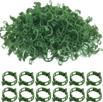 Obrázek produktu pro Sada 200 sponek na rostliny, polypropylen, zelená, 4 x 3 x 1 cm