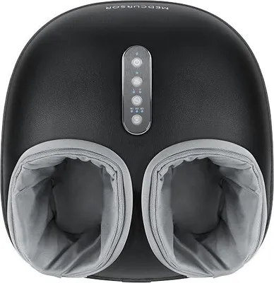 Produktbild von Fußmassagegerät mit Wärmefunktion, tiefem Knetmassager, mehreren Einstellungen und einstellbarer Intensität für den Heim- oder Bürogebrauch (Schwarz)